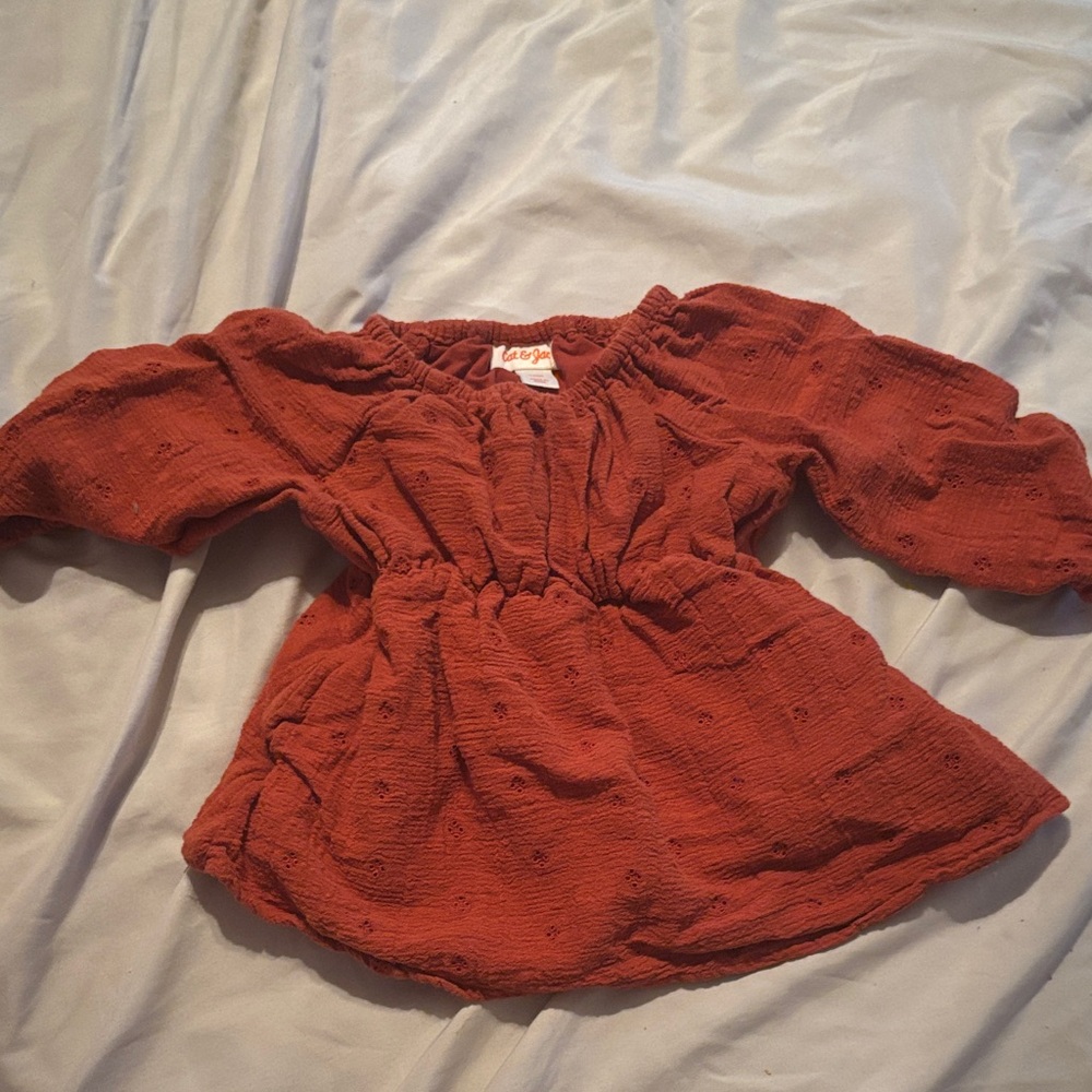 Cat & Jack Rust Textured Blouse